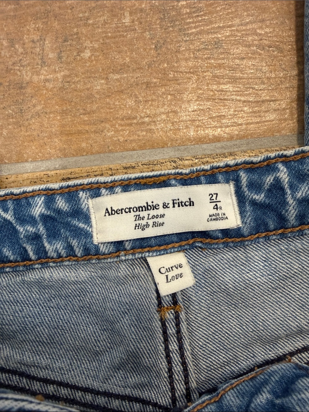 Abercrombie & Fitch The Loose High Rise Curve Love Jeans Size 27 4R - Picture 5 of 8